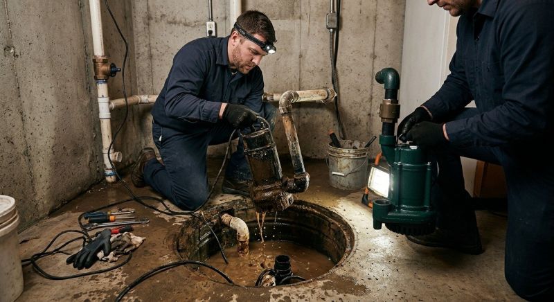 Sump Pump Relocation in Des Moines, IA